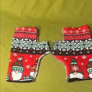 Fingerless  Gnome Print Holiday  Stylish Gloves 🧤